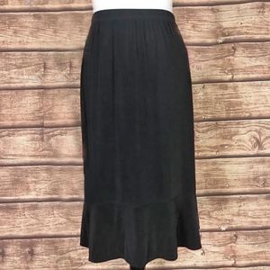 Hearts of Palm Black Travel Skirt Size Large -NWT